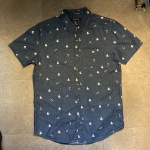 21MEN Cotton Mens Button Up Shirt, size Small